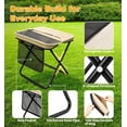 thumbnail image 6 of 2 Pack XL Portable Chairs for Adults, 14.2" Wide Seat & Knee-Frien Folding Stool Pocket Chair, Foldable Backpack Stool, Heavy Duty Collapsible Camping Seat for Fishing Travel - Khaki, 6 of 8