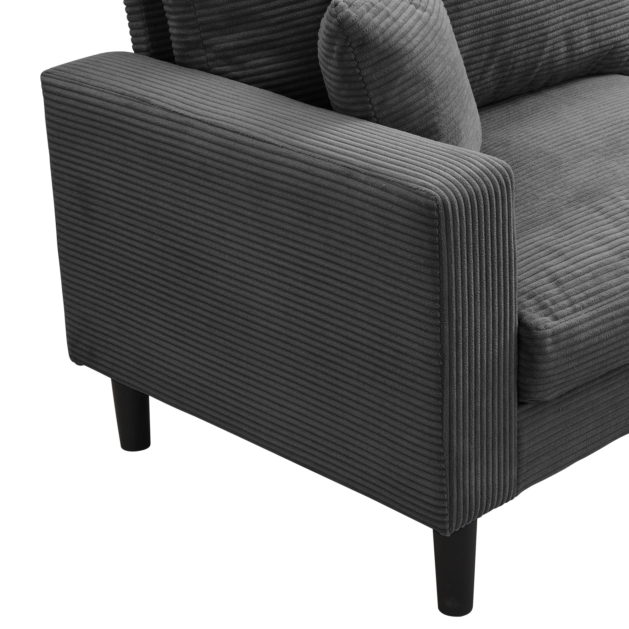 Jopath 57 Inch High Resilience Loveseat Sofa With Wooden Frame, Two-Seater Comfortable Sofa For Small Spaces, Modern Upholstered Design For Apartments And Living Rooms Orange