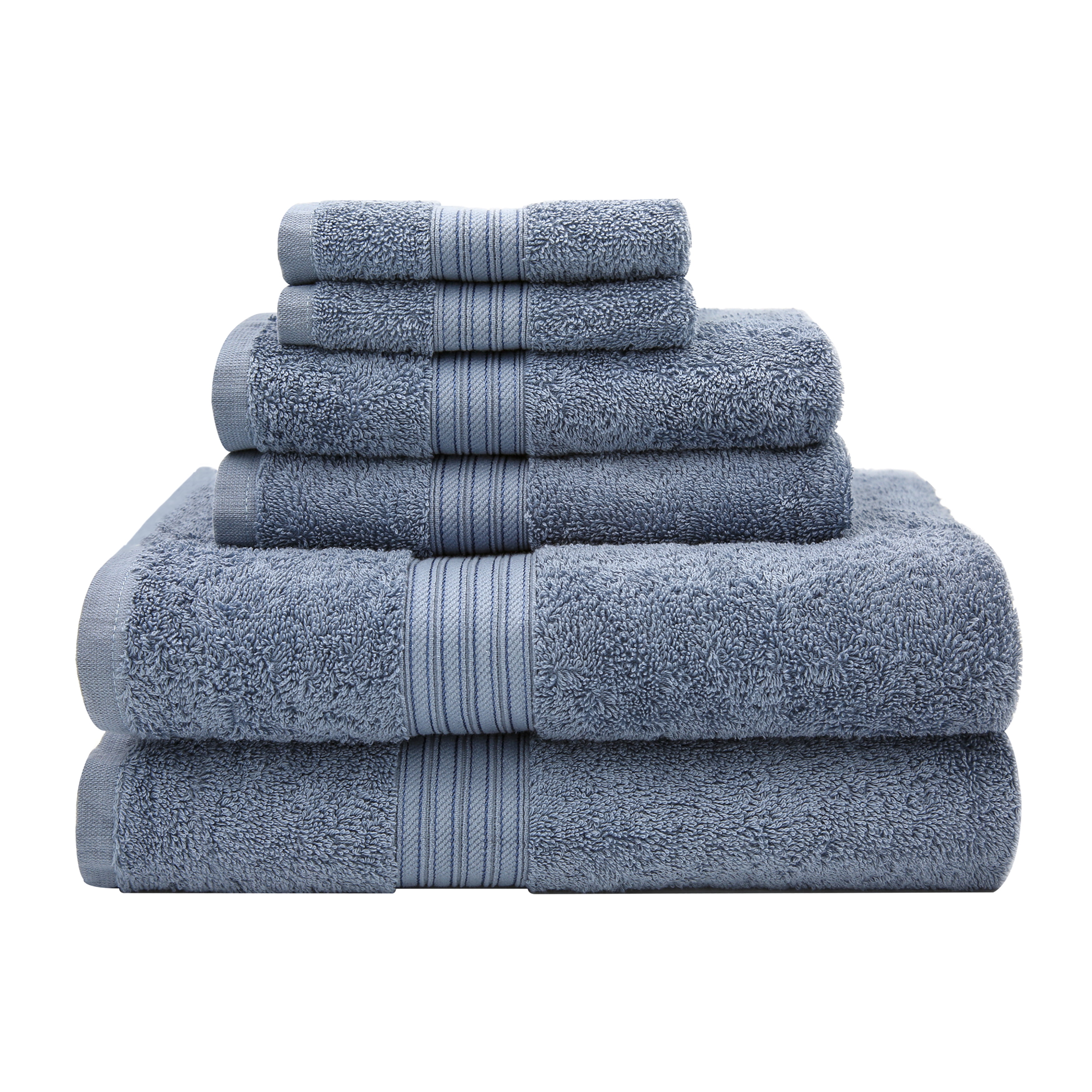 Superior Egyptian Cotton Towel Set 4 Bath 4 Face Towels Winter Blue 4 Hand