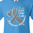 thumbnail image 4 of Inktastic Love, Care, Cure Parkinson's Awareness with Gray Ribbon Youth T-Shirt, 4 of 5