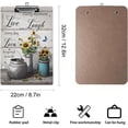 thumbnail image 2 of Country Farmhouse Floral Clipboards, Wood Clipboard, Decorative Wooden Clip Board with Low Profile for Office, School,Standard A4 Letter Size,Rustic Floral Sunflower 12.5"x 9", 2 of 6