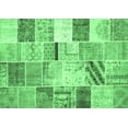 thumbnail image 1 of Ahgly Company Indoor Rectangle Patchwork Emerald Green Transitional Area Rugs, 8' x 12', 1 of 4