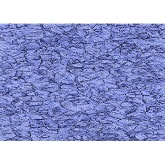 Ahgly Company Tapis d'Intérieur Lavables en Machine, Rectangle de Transition Bleu Ciel, 2' x 4'