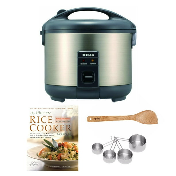 Tiger JNPS18U 10Cup Conventional Rice Cooker with Cookbook and Spatula Bundle