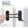 thumbnail image 2 of Mega Handles Security Safety Lock 4.2 inches | Matte Black, 2 of 5