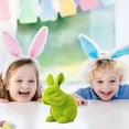 thumbnail image 6 of Flocked Easter Bunny Figurines, Easter Bunny Decorations, Ideal for Easter Tree & Wreath DIY Accents, 6 of 8