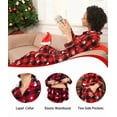 thumbnail image 4 of ANLIQI Matching Christmas Pajamas for Couples Fleece Plaid PJ Set, Ultra-Soft & Warm Lounge Wear with Pockets(RP_XL), 4 of 6
