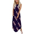 thumbnail image 2 of Robe à Manches Longues Femme Décontractée Col en V Sans Manches Imprimée Ample Gilet Robe Maxi Longue + Poche Robe Maxi Longue pour Femme Robe à Manches Longues pour Femme, 2 of 6