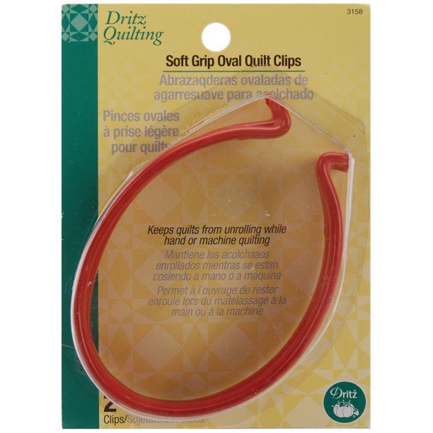 Dritz Quilting Soft Grip Oval Quilt Clips 2/Pkg