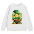 thumbnail image 4 of MuXiKeJi Clothes Boys Girls St. Patrick's Day Sweatshirt Shamrock Long Sleeve Pullover Irish Cotton Shirts Kids Holiday Festival Tops, 4 of 4