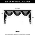 thumbnail image 7 of VOGOL Extra Wide Sheer Curtains Valance, 79 inches Wide European Style Breathable Silky Waterfall Valances for Bedroom Bathroom Nursery, Rod Pocket Swag Valance with Tassels, 1 Panel, Black, 7 of 7