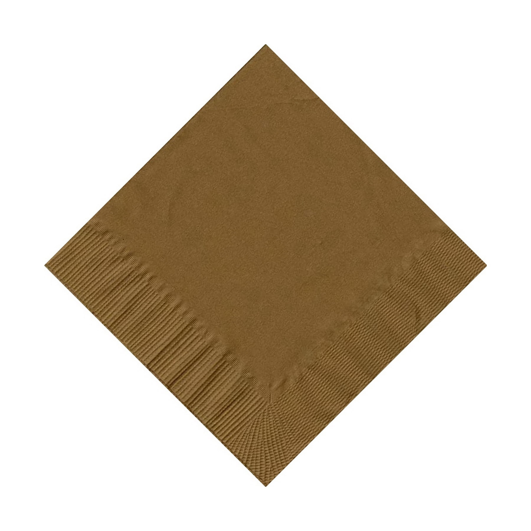 200 (4 Pks of 50) 2 Ply Plain Solid Colors Beverage Cocktail Napkins Paper Gold by CREATIVE CONVERTING