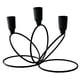 thumbnail image 1 of Candelabro de metal de 3 brazos para centro de mesa, soporte para velas para repisa de chimenea. Negro, 1 of 9