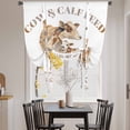 thumbnail image 3 of Beige Farm Animals Balloon Curtains for Living Room/French Door, Cow Farmhouse Tie Up Curtains 63 Inch Length Energy Saving Kitchen Curtains Shades for Windows 42"x63", 3 of 8