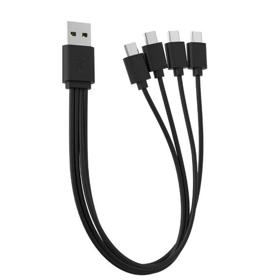 Multi Charging Cable USB C Splitter Cable 2/4 in 1 Fast Charging Cord with 2/4 Type-C Male Port for Phone Tablet