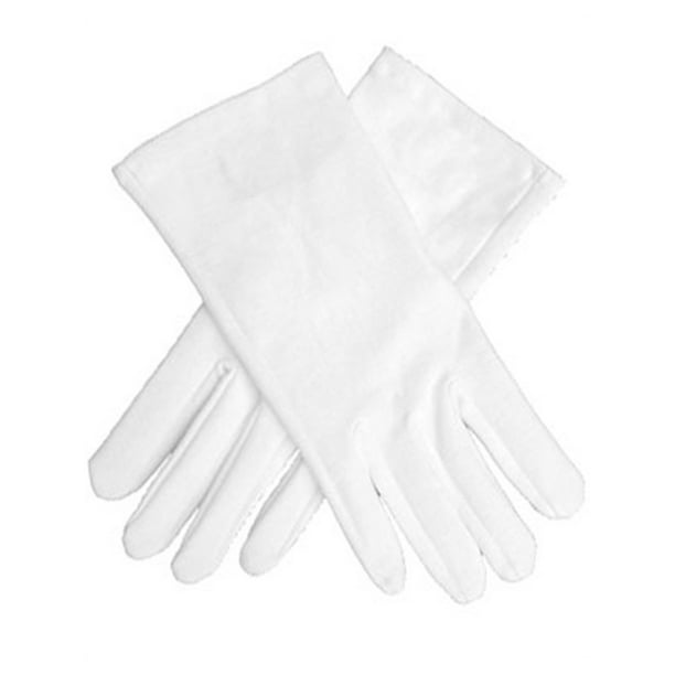 New Adult White Cotton Maid Butler Magic Costume Gloves