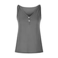 thumbnail image 5 of Chbgutlmr Tanks Tops for Women Sleeveless V Neck Button Loose Comfy Casual Solid Color Knot Strap Tunic Tops Summer, 5 of 6