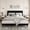 Black, variant on Twin Size Platform Bed Frame with Corduroy Upholstered Headboard and Wooden Slats Support, No Box Spring Needed, Easy Assembly