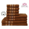 thumbnail image 1 of Nature's Spa Towels- 100% Organic Cotton Set of 8 Bath Towel Set, Designer, Elegant, Soft Absorbent Brown, 1 of 7