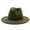 Army Green, variant on Unisex Adult Minimalist Woolen Fedora Jazz Hat Wide Flat Brim Felt Panama Cap for Men Women Elegant Autumn Winter Formal Accessory Everyday Casual Apparel