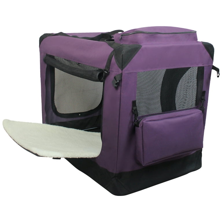 EliteField 3-Door Soft Folding Dog Crate with Crate Mat & Carrying Bag 5 Sizes, Size: 36L x 24W x 28H