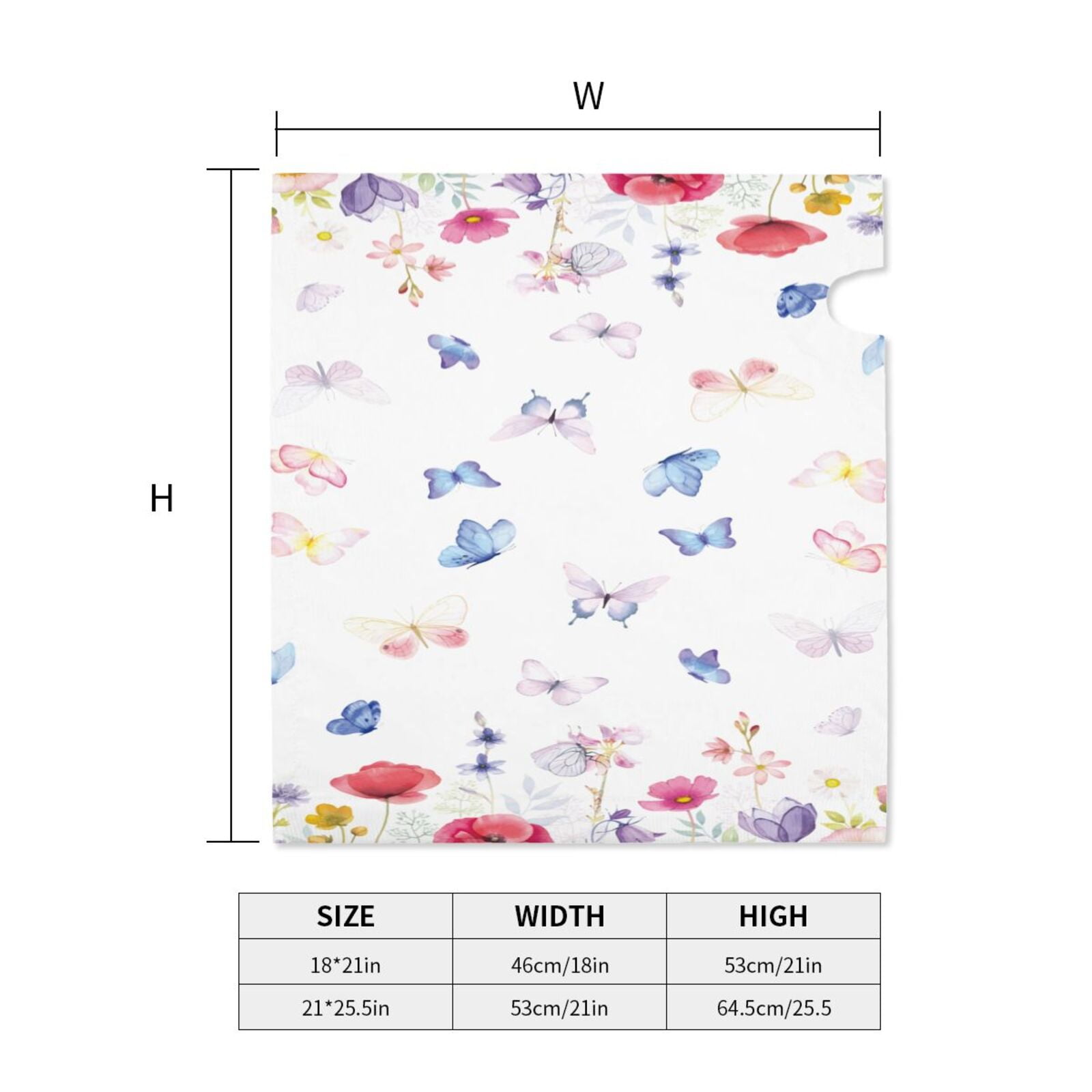 Xecao Meadow flowers with butterfly for Mailbox Cover with Magnetic Strips, Waterproof and Sunscreen, Adds a Decorative Touch to Your Garden Yard-25.5x21 in