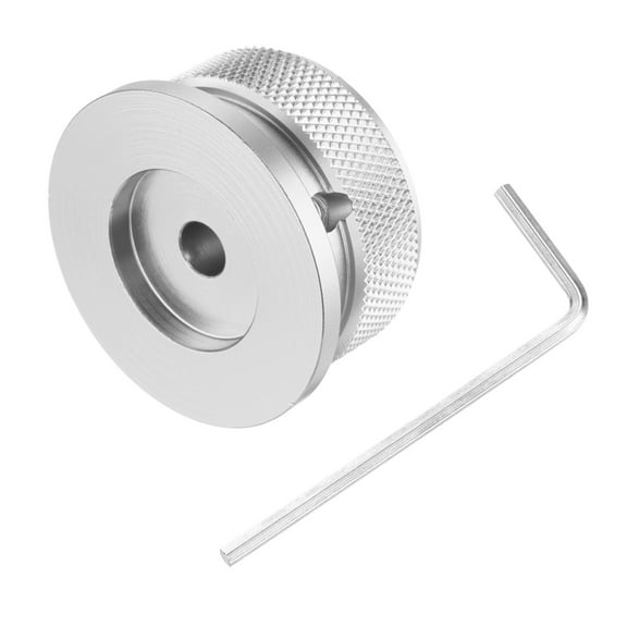 Uxcell Aluminium Potentiometer Knobs 1/4"x1.5", Volume Tone Control Knobs, Silver