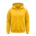 thumbnail image 6 of Mens Oversized Hoodies Sweatshirts | Fall Winter Hooded Collar Drawstring Pullover With Pocket for Workout Gym Yellow M, 6 of 6
