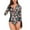 L_S_Multicolor, variant on Danhjin Women Rashs Guard Long Sleeve One Piece Swimsuit Floral Printed Zipper Surfing Bathing Suit UPF 50