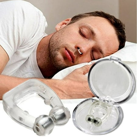 1/2/4PCS Clipple Silicone Magnetic Anti Snore Stop Snoring Nose Clip Sleep Sleeping