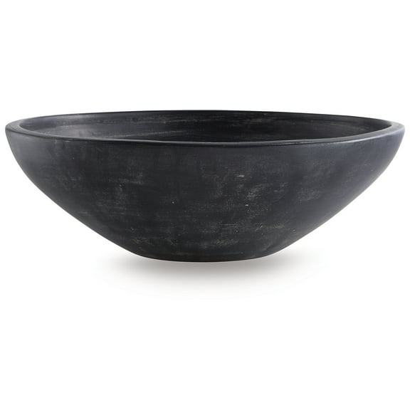 Signature Design by Ashley Meadie Terracotta Bowl in Distressed Black