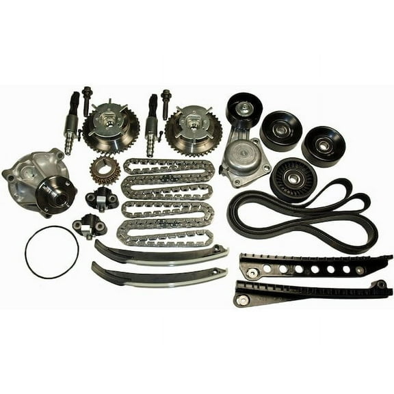 Timing Chain and Drive Belt Kit with Water Pump - Compatible with 2004 - 2006, 2009 - 2010 Ford F-150 5.4L V8 2005