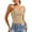 Beige, variant on Women's Strapless Tube Tops Basic Bandeau Crop Sleeveless Backless Casual Sexy Going Out Tops