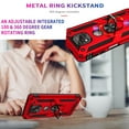 thumbnail image 3 of Motorola Moto G Power 2021 Case,  With [Tempered Glass Screen Protector Included], STARSHOP Drop Protection Ring Kickstand Cover- Red, 3 of 7