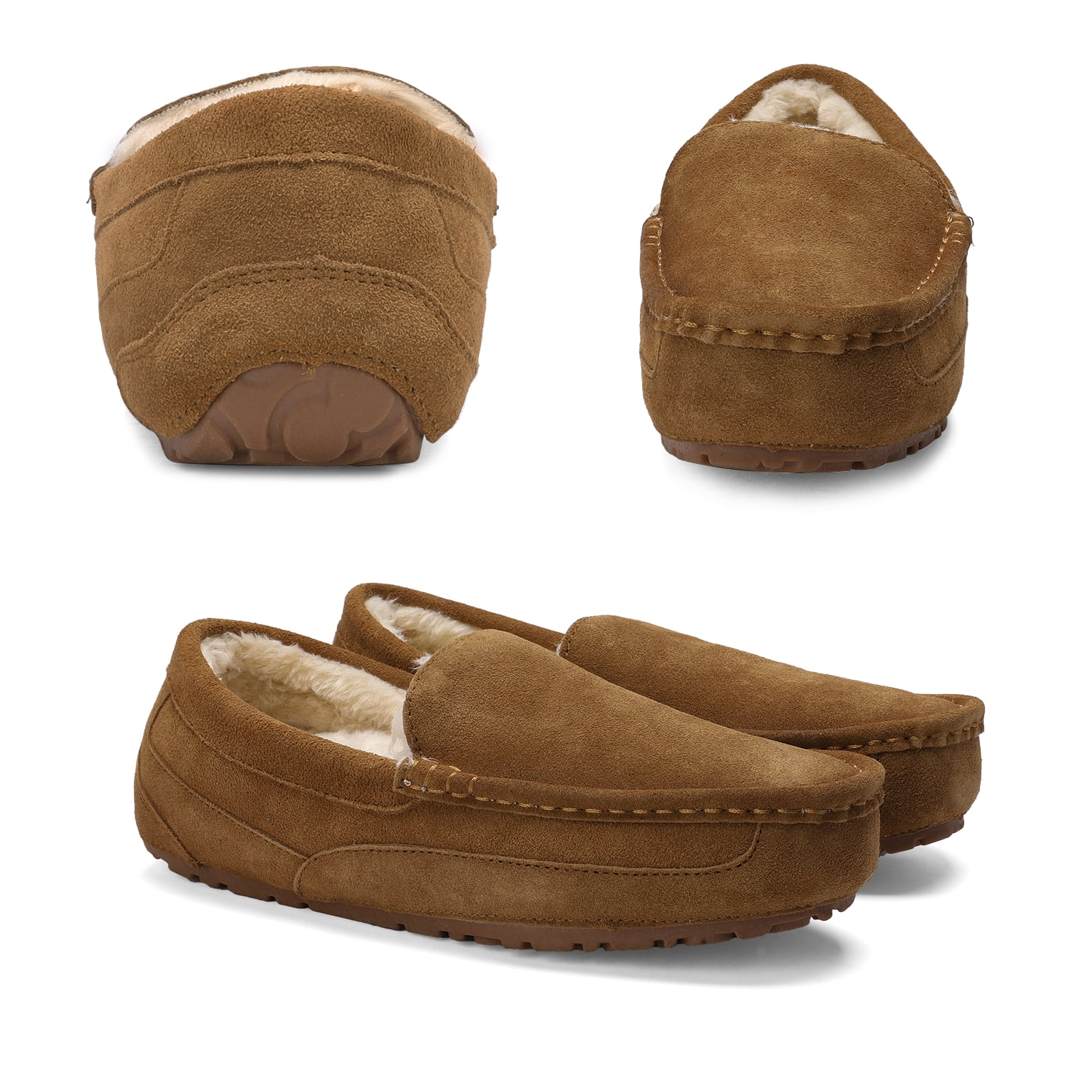 Dream Pairs Mens Moccasin Slippers, Faux Suede Leather  display picture 2