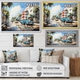 thumbnail image 4 of Designart "Miami Beach in Beige Blue I" Cityscapes Wall Decor, 4 of 5