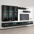 thumbnail image 4 of Meble Furniture Fly E3 35TV Wall Mounted Floating Modern Entertainment Center Black, 4 of 5