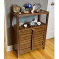 thumbnail image 2 of Eccostyle by CCL 25 in. Bamboo Spa and Bathroom 2 Door Dust-Free Storage Utility Cabinet in Caramel, 2 of 7