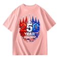 thumbnail image 4 of MAIHAN Girls 250 Anniversary USA Shirt 250 Anniversary America Merchandise Tshirt Shirts 4th of July Outfits Patriotic Tees(Shirt PrintE,Pink,9-10 Years), 4 of 4