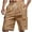 Yellow, variant on Havenre Mens Linen Cargo Shorts Casual Drawstring Elastic Waist Baggy Shorts Relaxed Fit Summer Beach Short Pants with Multi-Pockets Khaki L