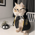 thumbnail image 6 of Embroidered Pet Cloak Cat Dog Costume Wizard Cape Halloween Cosplay Outfit YingMart Clothes (Snake, L(8-15kg)), 6 of 9