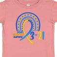thumbnail image 4 of Inktastic 3-21 World Down Syndrome Day Blue and Yellow Rainbow Ribbon Boys or Girls Baby T-Shirt, 4 of 5