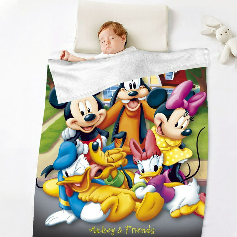 Mickey Mouse Throw Blanket Classic Travel Blanket Super Soft for Kid/Adults  Birthday Blanket Gifts (51x59/130x150cm) 