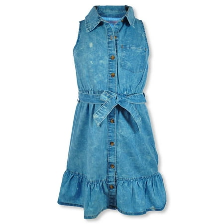 

Chillipop Girls Halter Denim Dress - light wash 2t (Toddler)