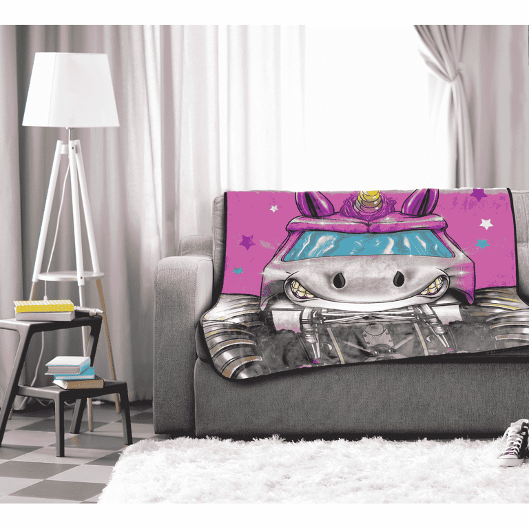 Monster Jam Sparkle Smash Throw, 46x60, Polyester Coral Fleece