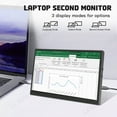 thumbnail image 2 of LESOWN Small Auxiliary Display 10.1 Inch 1024x600 IPS LCD Monitor USB-C HDMI Portable External Display for Laptop Computer Camera Black, 2 of 9