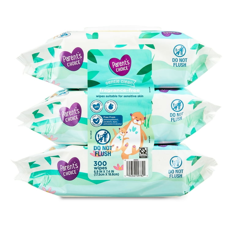 Parent s Choice Fragrance Free Baby Wipes 300 Count Select for More Options