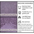 thumbnail image 4 of Home Weavers Fantasia Collection Toilet Rugs U Shaped Contour, Bathroom Rug, Non-Slip Contour Mat for Bathroom, 100% Cotton Soft & Water Absorbent, Machine Washable, 20"x20" Contour Purple, 4 of 5