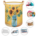 thumbnail image 5 of Qzaxky Yellow Sunflower Laundry Basket Organizer Foldable Tall Large Laundry Basket Collapsible Folding Laundry Basket Dirty Clothes Fabric, 5 of 7