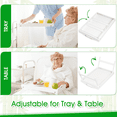 thumbnail image 5 of Bed Tray Table Folding Legs with Handles Breakfast Food Tray for Sofa,Bed,Eating,Drawing,Platters Serving Lap Desk Snack Tray (Bamboo Medium), 5 of 7